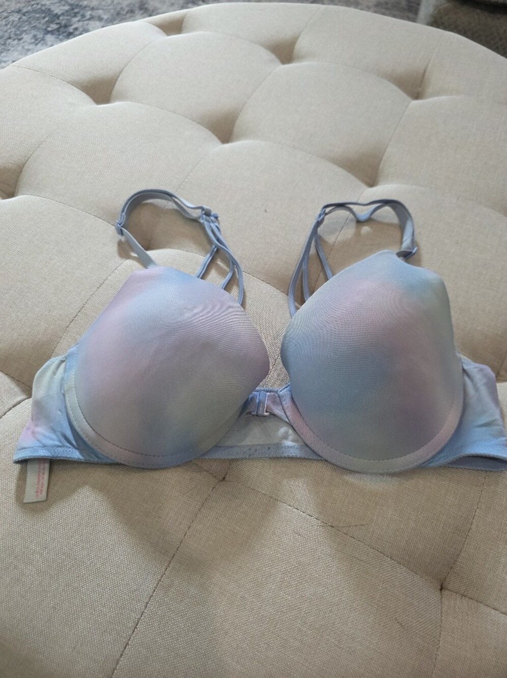 PINK Victoria's Secret Pastel Blue-Pink Ombre T-Shirt Bra